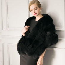 Load image into Gallery viewer, Faux Fur Shawl Wrap Stole Shrug Winter Bridal Wedding Cover Up