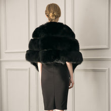 Load image into Gallery viewer, Faux Fur Shawl Wrap Stole Shrug Winter Bridal Wedding Cover Up