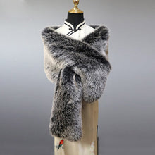 Load image into Gallery viewer, Faux Fur Shawl Wrap Stole Evening Cape Collar
