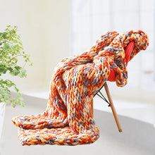 Load image into Gallery viewer, Chunky Knit Blanket Soft Handmade Knitting Throw