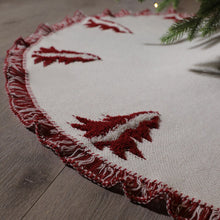 Load image into Gallery viewer, Christmas Tree Skirt, 48 inches Cable Knit Knitted Thick Rustic Xmas Holiday Decoration