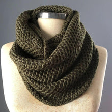 Load image into Gallery viewer, Christmas Gift, Handmade scarves, mustard scarf, knit scarf, Cowl Scarf, İnfinity scarf, chunky scarf, Best Gift İdea