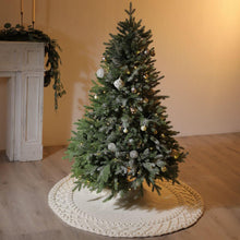 Load image into Gallery viewer, Christmas Tree Skirt, 48 inches Cable Knit Knitted Thick Rustic Xmas Holiday Decoration