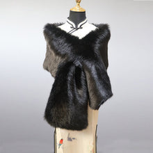 Load image into Gallery viewer, Faux Fur Shawl Wrap Stole Evening Cape Collar