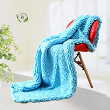 Load image into Gallery viewer, Chunky Knit Blanket Soft Handmade Knitting Throw