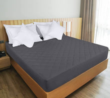 Load image into Gallery viewer, Quilted Fitted Mattress Pad , Elastic Fitted Mattress Protector