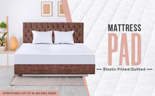Load image into Gallery viewer, Quilted Fitted Mattress Pad , Elastic Fitted Mattress Protector