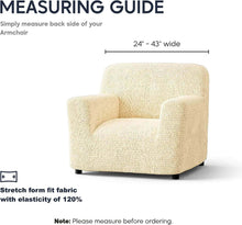Load image into Gallery viewer, Chair Cover - Soft Polyester Fabric Slipcover - Form Fit Stretch Stylish Armchair Slipcover