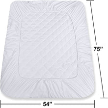 Load image into Gallery viewer, Quilted Fitted Mattress Pad , Elastic Fitted Mattress Protector