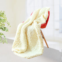 Load image into Gallery viewer, Chunky Knit Blanket Soft Handmade Knitting Throw