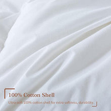 Load image into Gallery viewer, Cotton Quilted White Feather Comforter Filled with Feather & Down ,Luxurious Hotel Bedding Comforter , All Season Down Duvet Insert