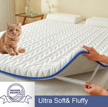 Load image into Gallery viewer, Cotton Mattress Pad, Machine Washable Mattress Protector Cover, Soft Cotton Top Cooling Mattress Topper ﻿ ﻿
