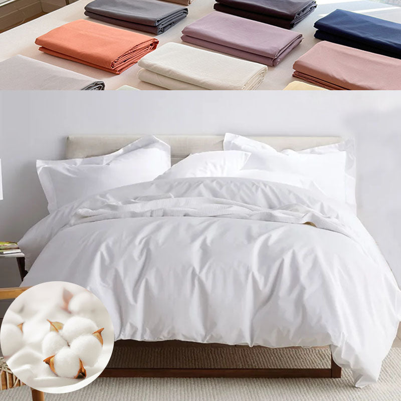 Super Soft Breathable Cotton Fitted Bed Sheet Duvet Cover