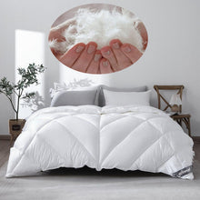 Load image into Gallery viewer, Geometric Grid Feathers Down Comforter, All Seasons Feathers Down Duvet Insert

