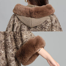 Load image into Gallery viewer, Women Luxury Faux Fur Coat Jackets Wrap Cape Shawl for Wedding Party
