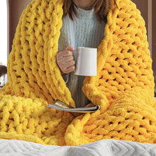 Load image into Gallery viewer, Handmade Chunky Knit Blanket

