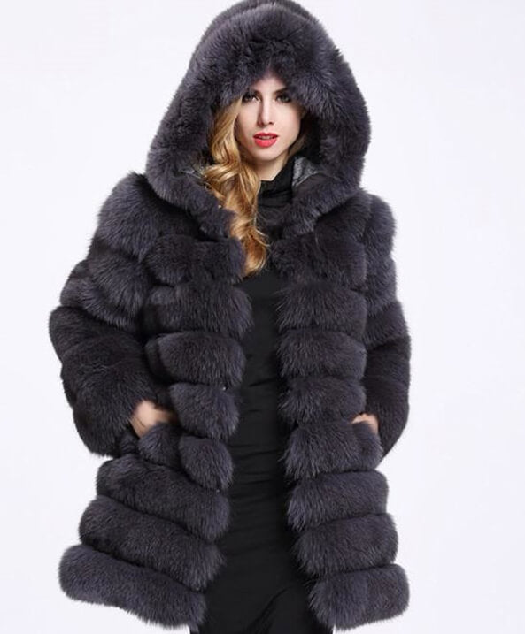 Women's Faux Fur Coat, Fluffy Shaggy Jacket