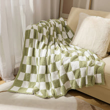 Load image into Gallery viewer, Ultra Soft Fluffy Knitted Throw Blanket  , Checkered Bed Blanket for Sofa Couch Bed
