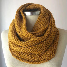 Load image into Gallery viewer, Christmas Gift, Handmade scarves, mustard scarf, knit scarf, Cowl Scarf, İnfinity scarf, chunky scarf, Best Gift İdea
