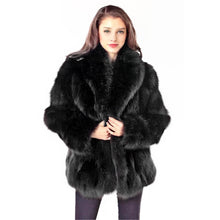 Load image into Gallery viewer, WOMEN CLASSIC LAPEL FAUX FUR COAT
